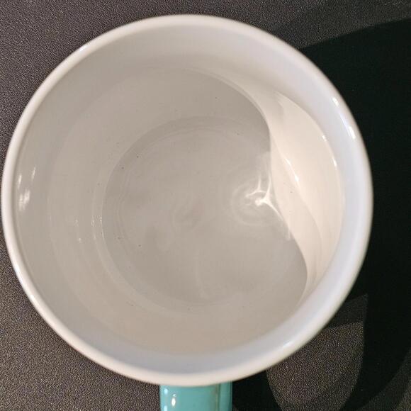 Llama Mug Blue White Clay Art Cute Artsy Boho - Picture 7 of 10